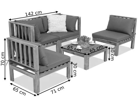 Mobilier De Jardin Brunei Coffee 4 Garden Point Acacia GardenWay Fr