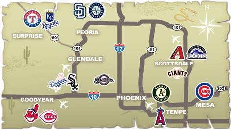 Cactus League Map S Th Place Phoenix Az