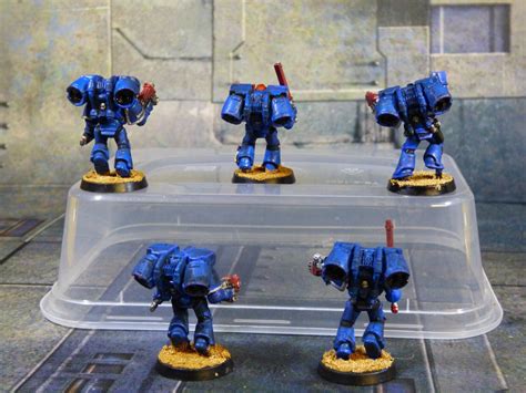 Space Marine Assault Squad Jump Packs Plastic Ultramarines Painted R712 Ebay