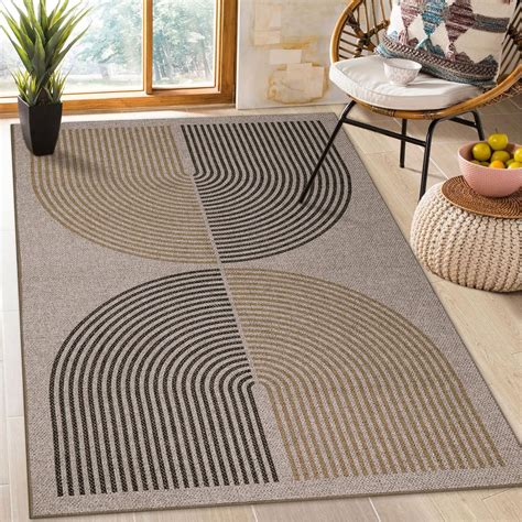 Amazon Lahome Modern Rainbow Easy Jute Rug 4x6 Living Room Rug