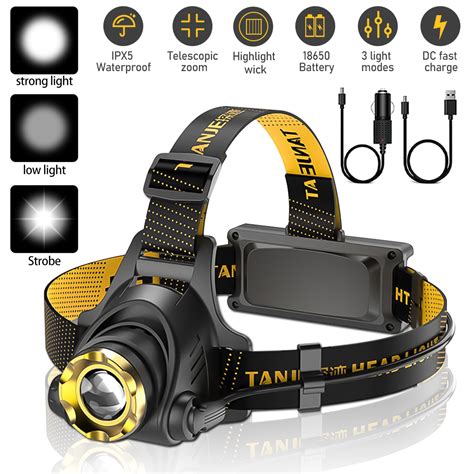 Headlamps 990000 Lumen Super Bright Led Headlamp Flashlight For