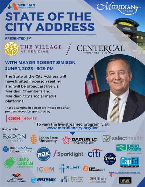 State Of The City Meridian Chamber Of Commerce