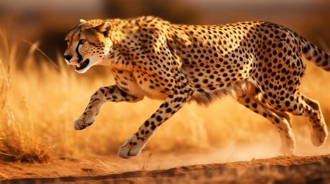 Premium AI Image | Cheetah fast running in the wild