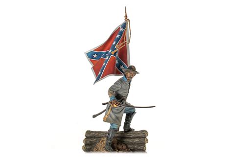 Confederate Standard Bearer At Gettysburg Tin Painted Toy Soldier Pre