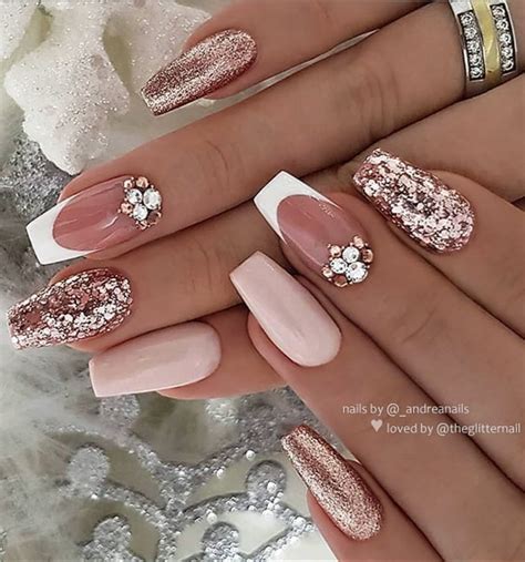 50 Pretty French Pink Ombre And Glitter On Long Acrylic Coffin Nails Design Page 37 Of 53