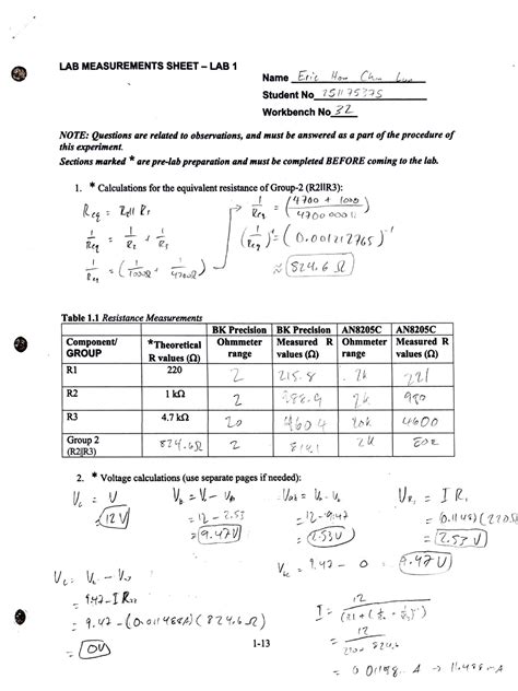 Lab Lab Lab Measurements Sheet Lab Name F R C I Ct