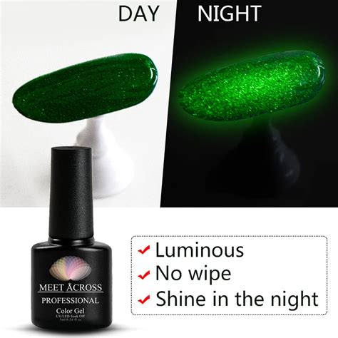 Aliexpress Buy MEET ACROSS 7ml Luminous No Wipe Top Coat UV LED