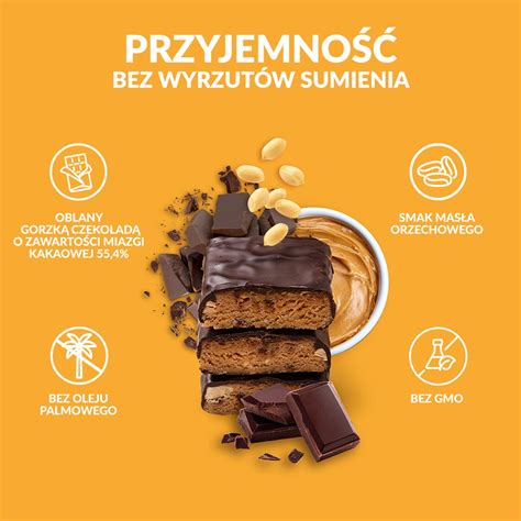 BeRAW Baton Proteinowy masło orzechowe 27 białka WPC80 Zestaw 6 x