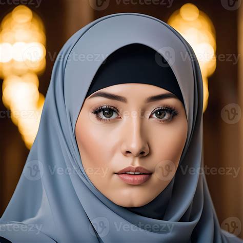 Woman In Traditional Muslim Clothing Smiling Beautiful Woman Headshot