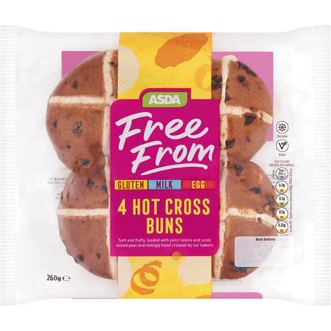 ASDA Free From Hot Cross Buns G Compare Prices Where To Buy Trolley Co Uk