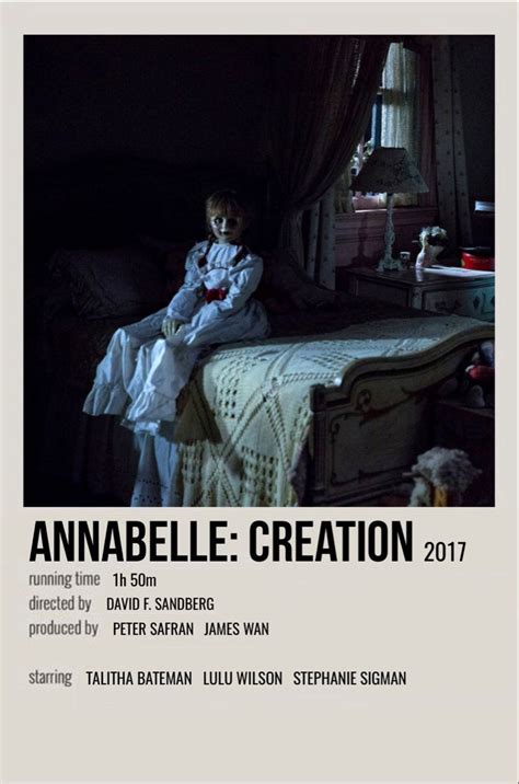 Minimal Polaroid Movie Poster For Annabelle Creation Movie Character