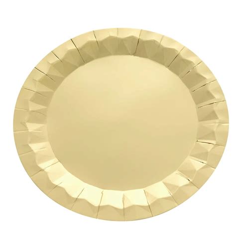 Metallic Gold Geometric Foil Paper Charger Plates Efavormart