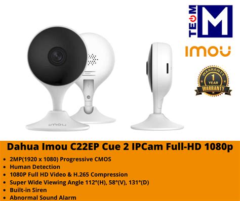 Dahua Imou C22EP Cue 2 IPCam Full HD 1080p Smart Monitoring With AI