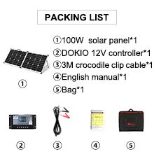 Amazon Dokio Portable Foldable W V Solar Suitcase