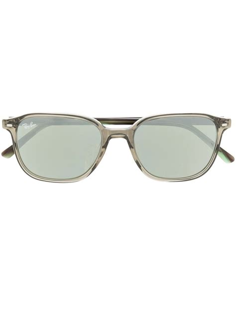 Ray Ban Rectangle Frame Sunglasses Farfetch