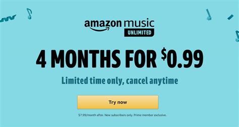 Early Prime Day Deal Get Amazon Music Unlimited 4 Months Subscription For Only 1 Redmond Pie