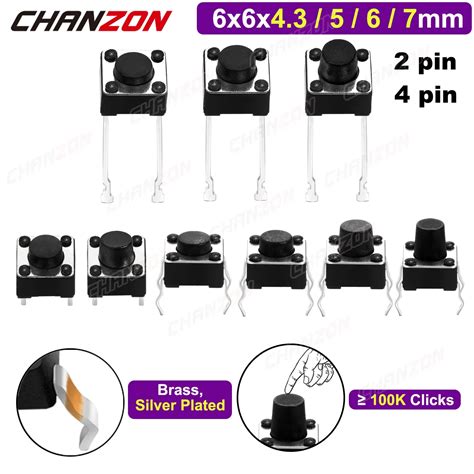 Interruptor T Til Micro Push Mini O T Til Toggle Pcb O