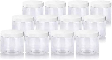 Amazon Oz Clear Large Pet Plastic Refillable Jar With White