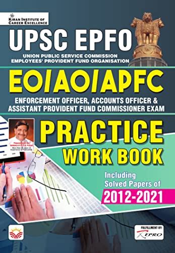 Upsc Epfo Enforcement And Accounts Officer Exam Practice Work Book