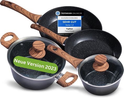 Amazon De Topfset Und Pfannenset Induktion Pfannenset Mit Deckel