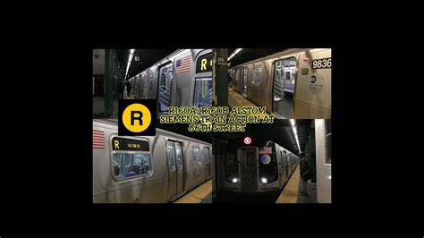 BMT 4th Avenue Line R160A R160B Alstom Siemens R Train Action 86th