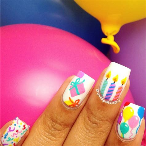 Birthday Nails Nailart Birthday Nail Designs Birthday Nail Art Birthday Nails