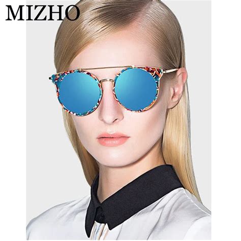 Mizho Brand Superstar Copper Metal Polarized Sunglasses Women Cat Eye