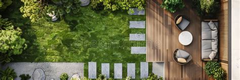 A Minimalist Garden With Flat Geometric Shapes And Crisp Clean Lines