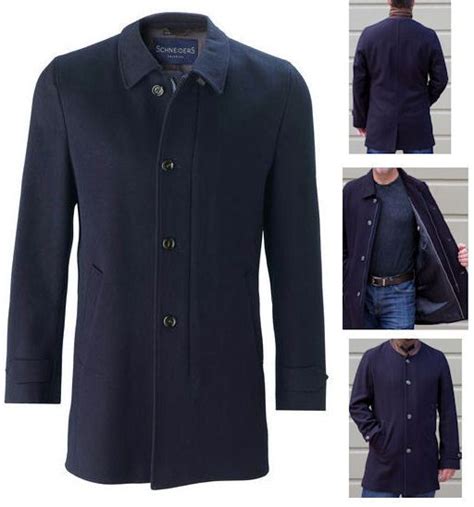 Schneiders Salzburg ULRICH Loden Wool Jacket In NAVY With Leather