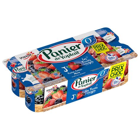 PANIER DE YOPLAIT Yaourt Aux Fruits Rouges 0 Mg 8x130g Pas Cher Auchan Fr