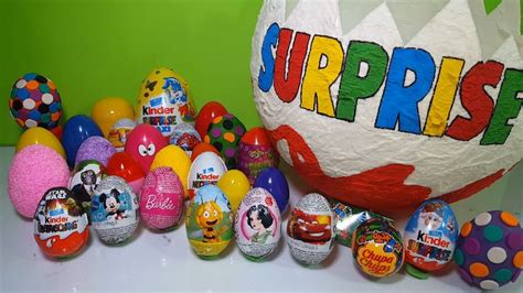 30 Surprise Eggs Frozen Barbie Peppa Pig Mickey Mouse Star Wars Chupa