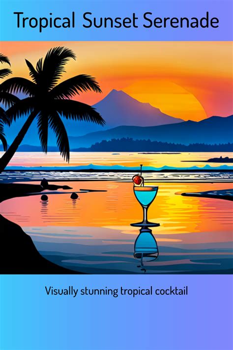 Tropical Sunset Serenade Visually Stunning Tropical Cocktail