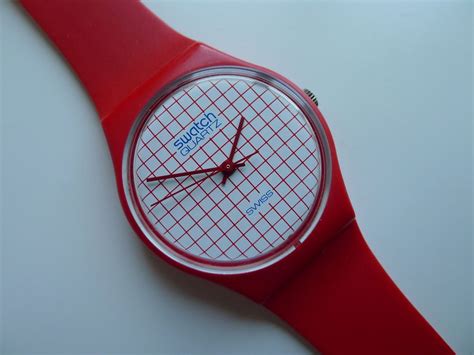 Swatch Gent Tennis Grid Rote Variante Sehr Selten Kaufen Auf Ricardo