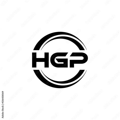 Hgp Letter Logo Design With White Background In Illustrator Vector