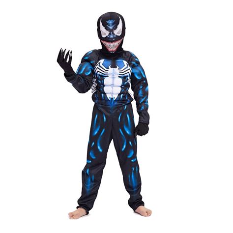 Kids Spiderman Venom Scary Muscle Suit Horror Costume For Children