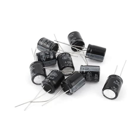 10 Pcs 400v 10uf 105c Radial Lead Electrolytic Capacitor 10mm X 13mm Black Bed Bath And Beyond