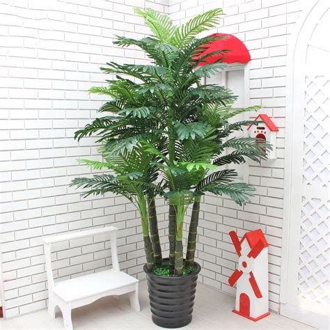 Artificial Silk Palm Tree Tropical Decor Plant Potted Indoor Outdoor Buy Tropical Decor Plant