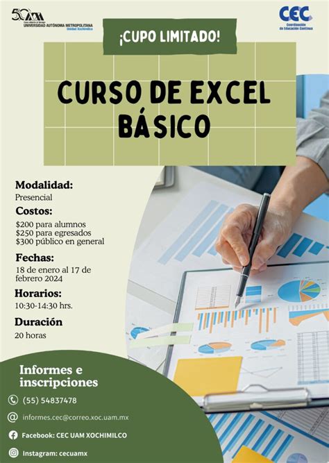 Curso de Excel Básico Coordinación de Educación Continua UAM X