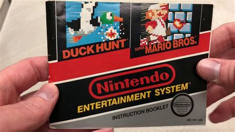 Super Mario Bros Duck Hunt Classic Video Game Manual Nes