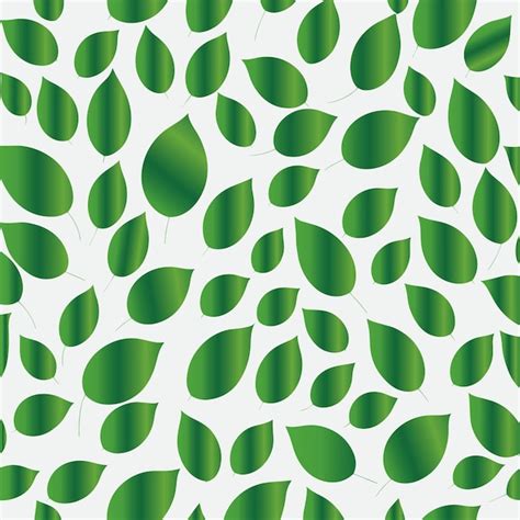 Premium Vector Seamless Pattern With Green Leaves