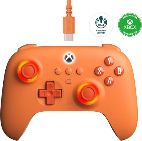 8bitdo Ultimate C Wired Controller For Xbox Rgb Lighting Fire Ring And Hall Effect Joysticks