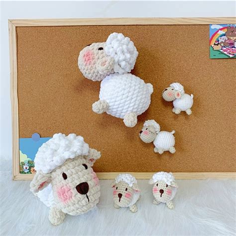 Mini Crochet Animals Cute Sheep Crochet Pdf Patterns Etsy