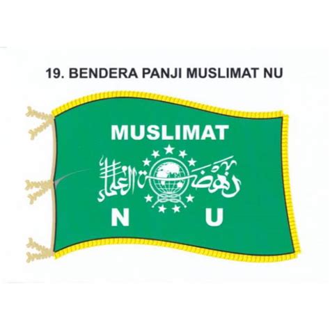 Jual Bendera Panji Muslimat Nu Ukuran 80x110 Cm Sablon 2 Sisi