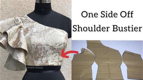 How To Draft This Trendy Mono Strap Off Shoulder Bustier Blouse YouTube