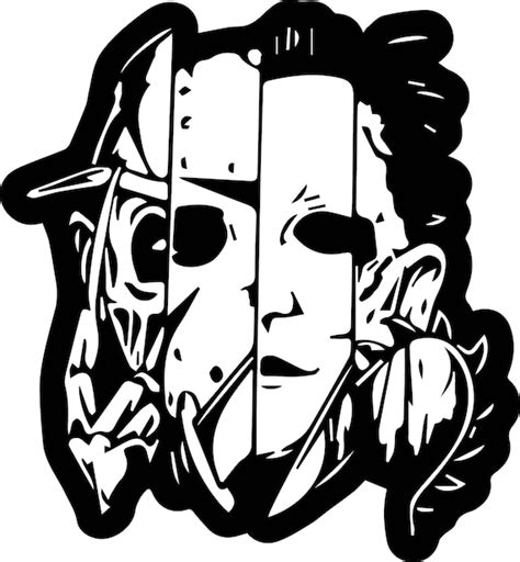 Freddy Jason Michael Myers And Leather Face Squad Svg Horror Etsy