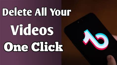 How To Delete All Videos On Tiktok Tik Tok Video Delete Kaise Kare