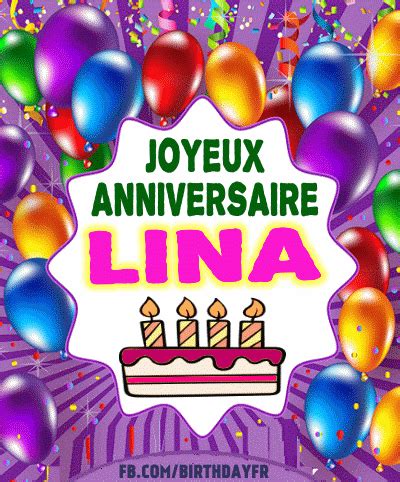 Joyeux Anniversaire Lina Image Fr Hbday Art