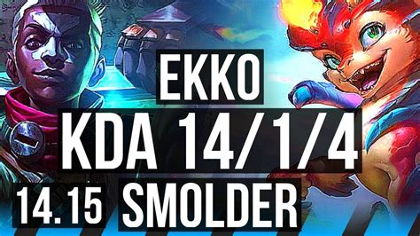 EKKO Vs SMOLDER MID 14 1 4 Legendary 900 Games NA Master 14