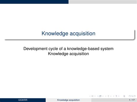 Knowledge acquisition