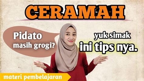 Materi Ceramah Kelas XI Sma Bahasa Indonesia YouTube